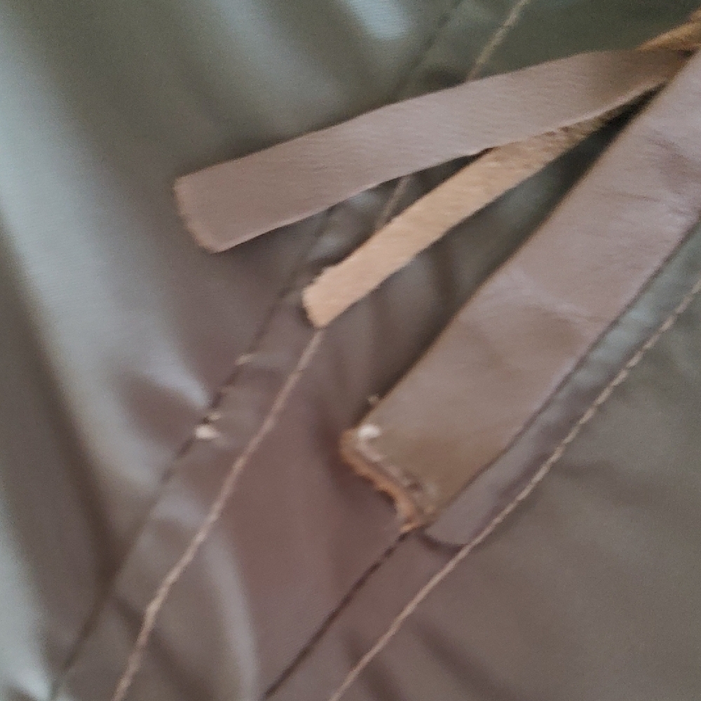 My Tribe Ladies Green Waterproof Vest with Brown Leather Detail Size Large EUC - Picture 14 of 14